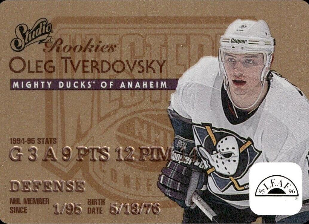 1995 Leaf Hockey Oleg Tverdovsky #6