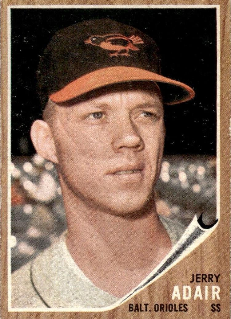 1962 Topps Baseball Jerry Adair #449 PSA 8