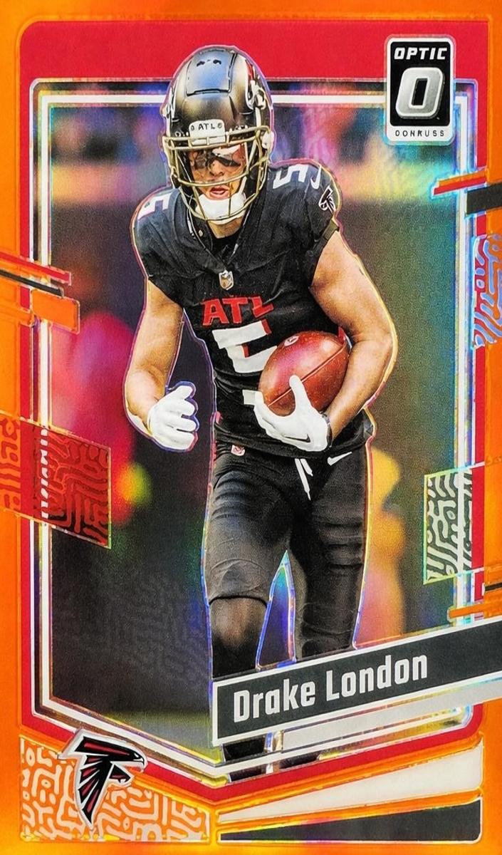 2023 Donruss Optic Football Orange Drake London #10 PSA 8.5