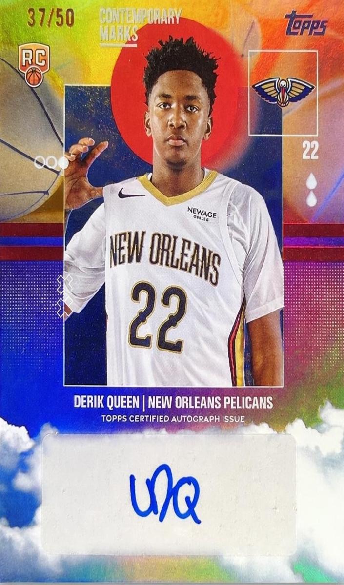 2025 Topps Basketball Gold Rainbow Derik Queen #CM-DQ PSA 8