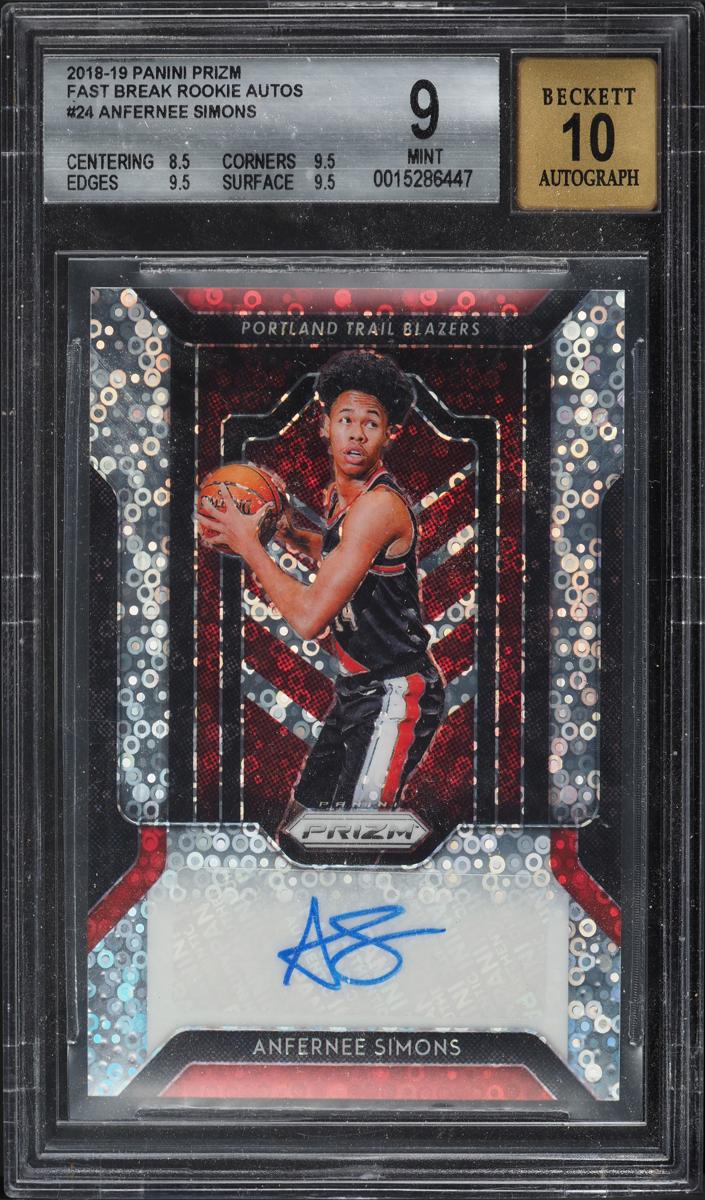 2018 Panini Prizm Basketball Anfernee Simons #24 PSA 9