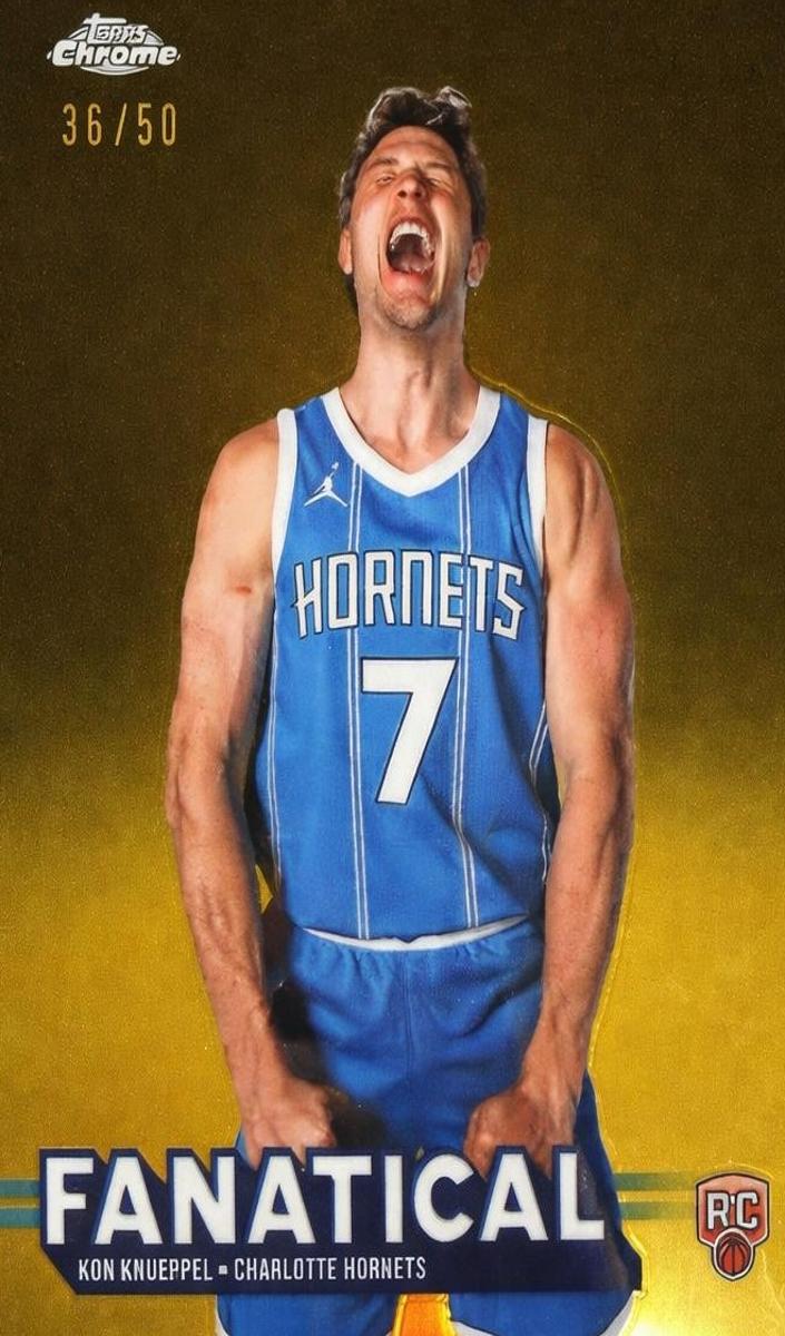 2025 Topps Chrome Basketball Gold Refractor Kon Knueppel #FAN-24
