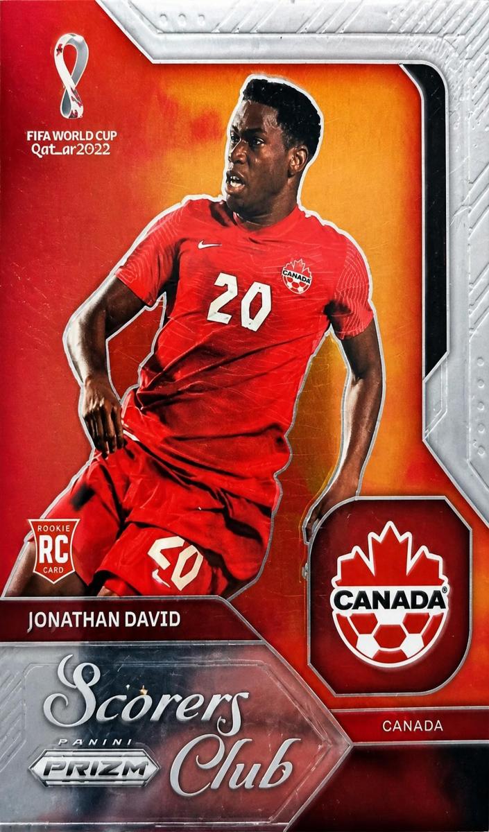 2022 Panini Prizm FIFA World Cup Qatar Soccer Jonathan David #13 PSA 10