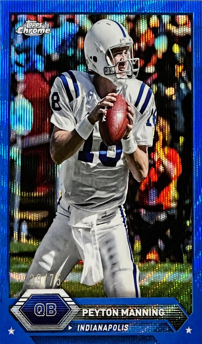 2023 Topps Composite Football Blue Wave Refractor Peyton Manning #11