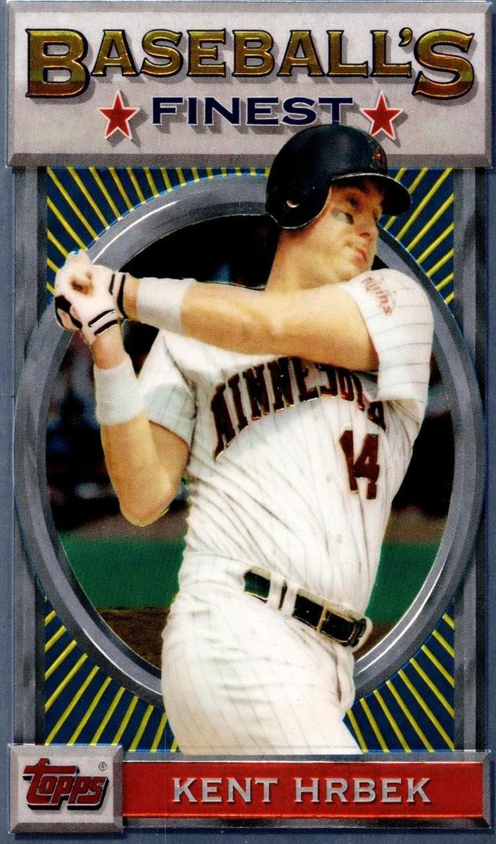 1993 Topps Finest Baseball Kent Hrbek #117 PSA 9