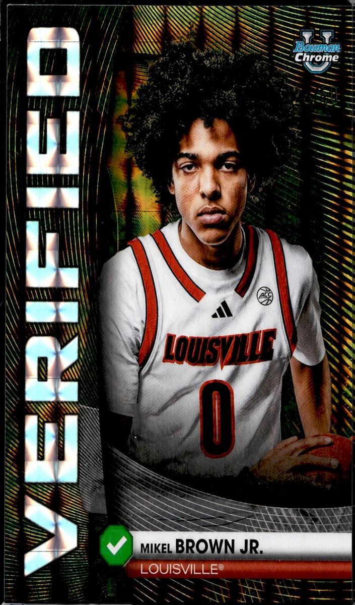 2025 Bowman Basketball Gold Geometric Refractor Mikel Brown Jr. #BV-11