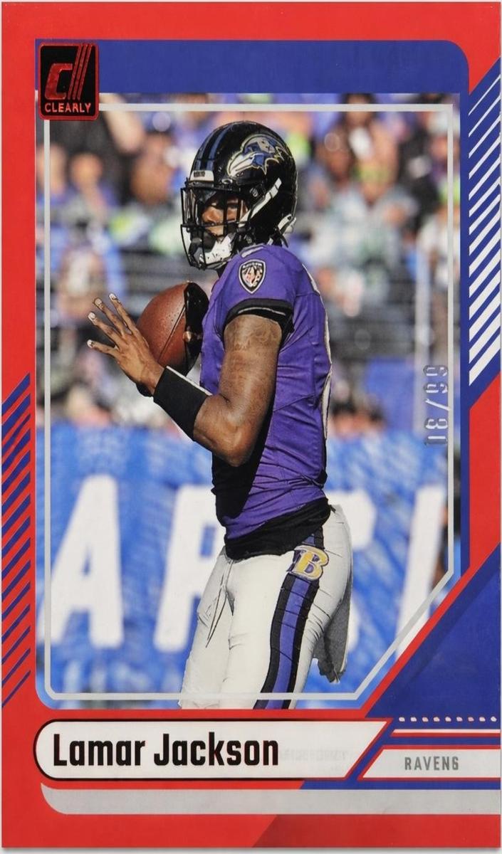 2024 Panini Clearly Donruss Football Red Lamar Jackson #5