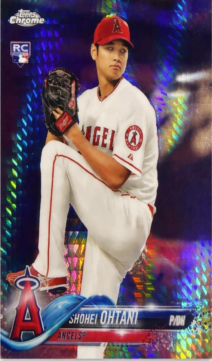2018 Topps Chrome Baseball Pitching Prism Shohei Ohtani #150