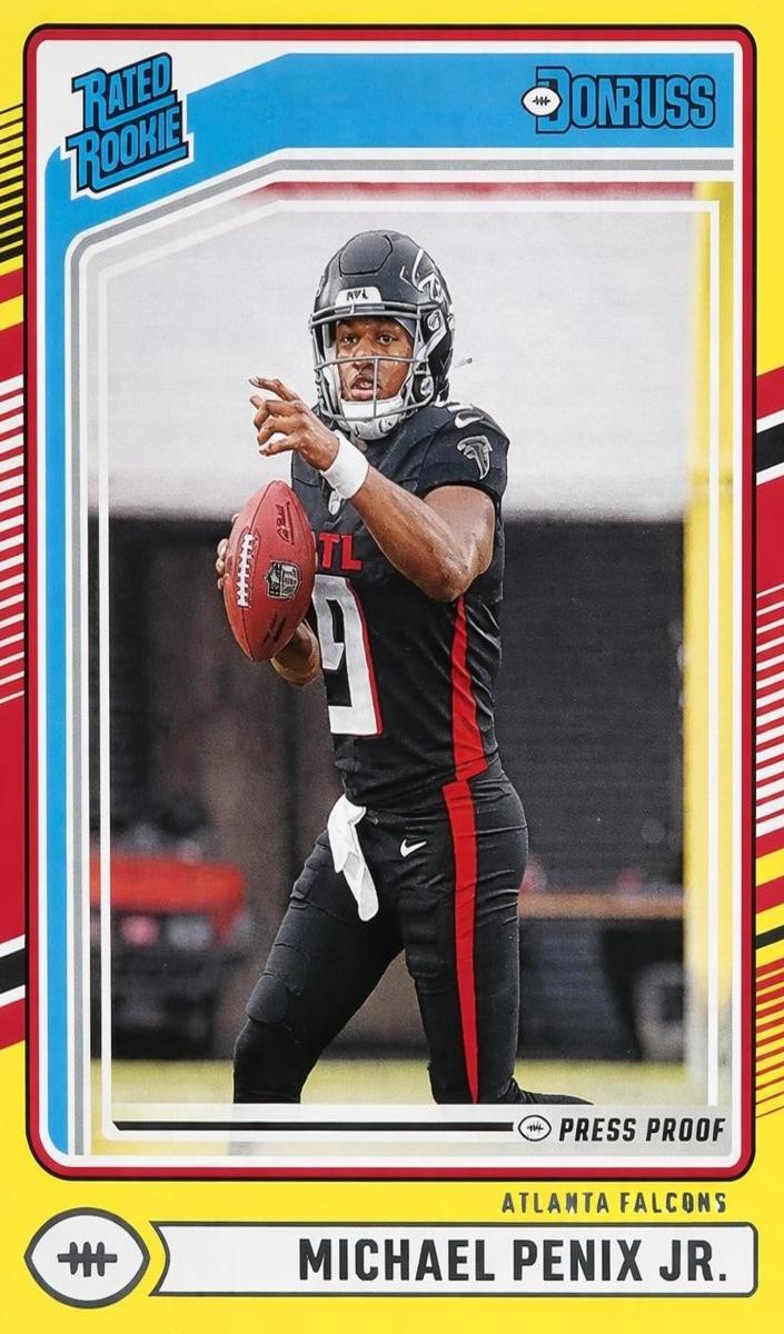 2024 Panini Donruss Football Press Proof Yellow Michael Penix Jr. #308