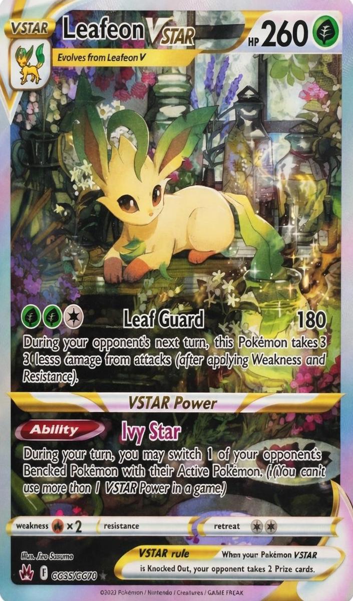 2023 Pokemon Crown Zenith Full Art Leafeon #GG35