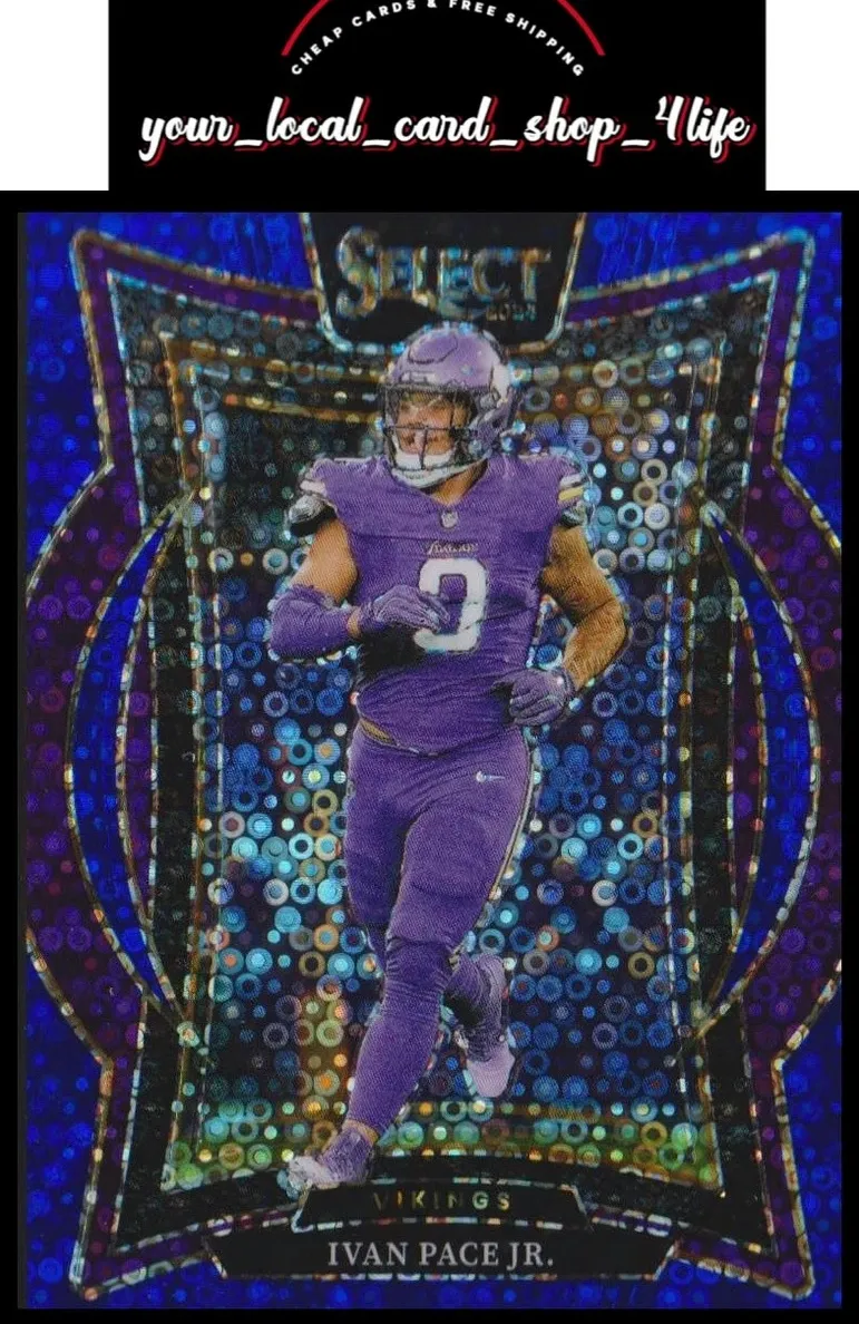 2024 Panini Select Football Blue Disco Ivan Pace Jr. #62