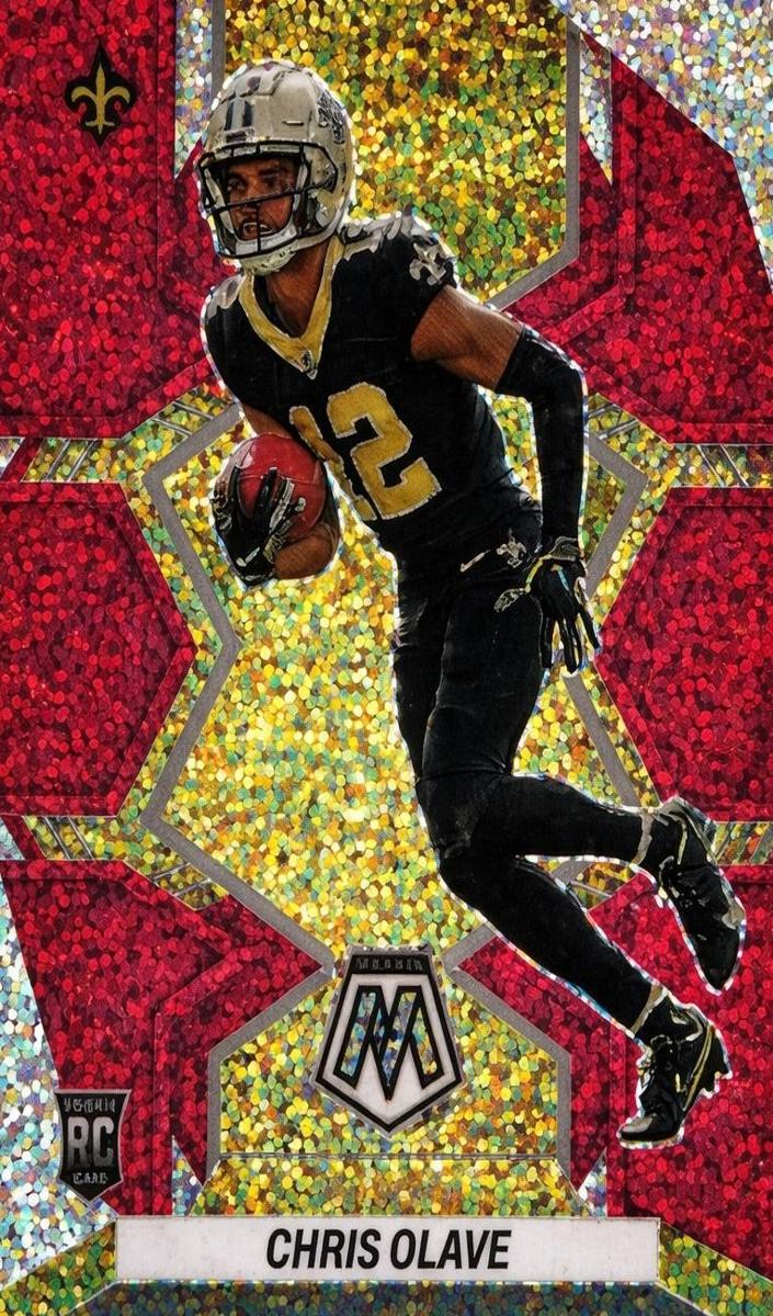 2022 Panini Mosaic Football Red Sparkle Chris Olave #277 PSA 10