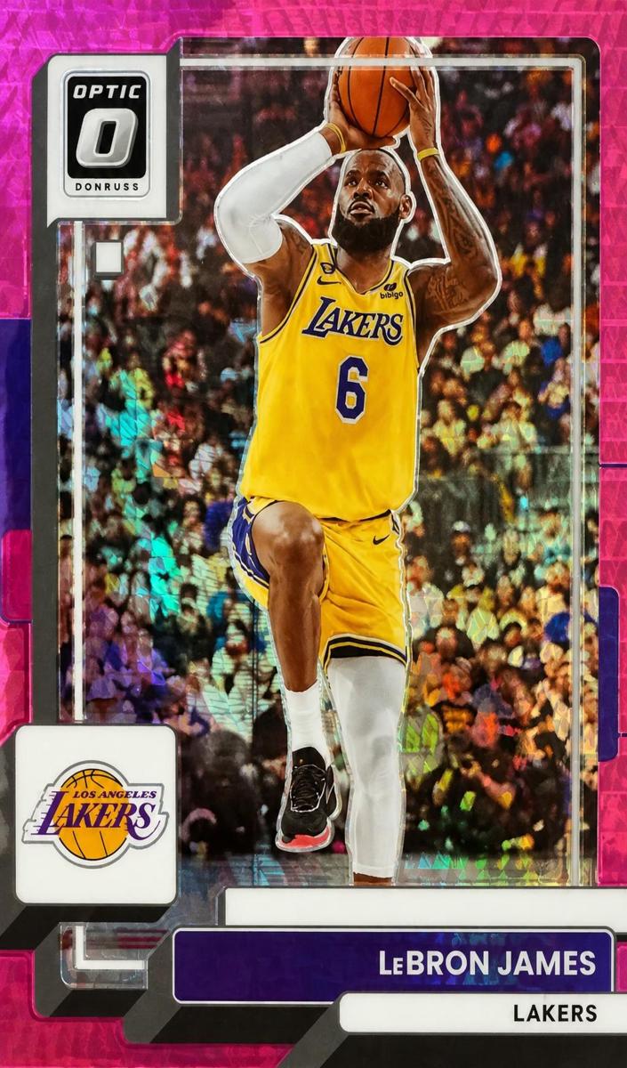 2022 Donruss Optic Basketball Hyper Pink LeBron James #116 SGC 9.5