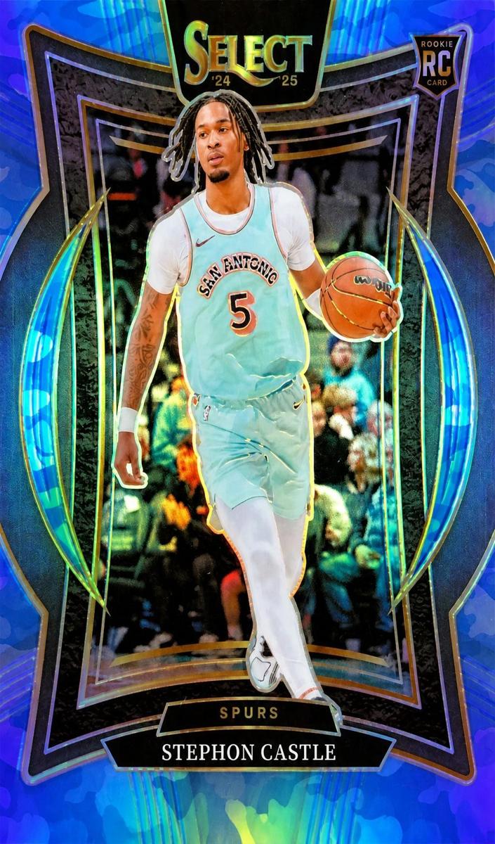 2024 Panini Select Basketball Blue Camo Stephon Castle #72 PSA 10