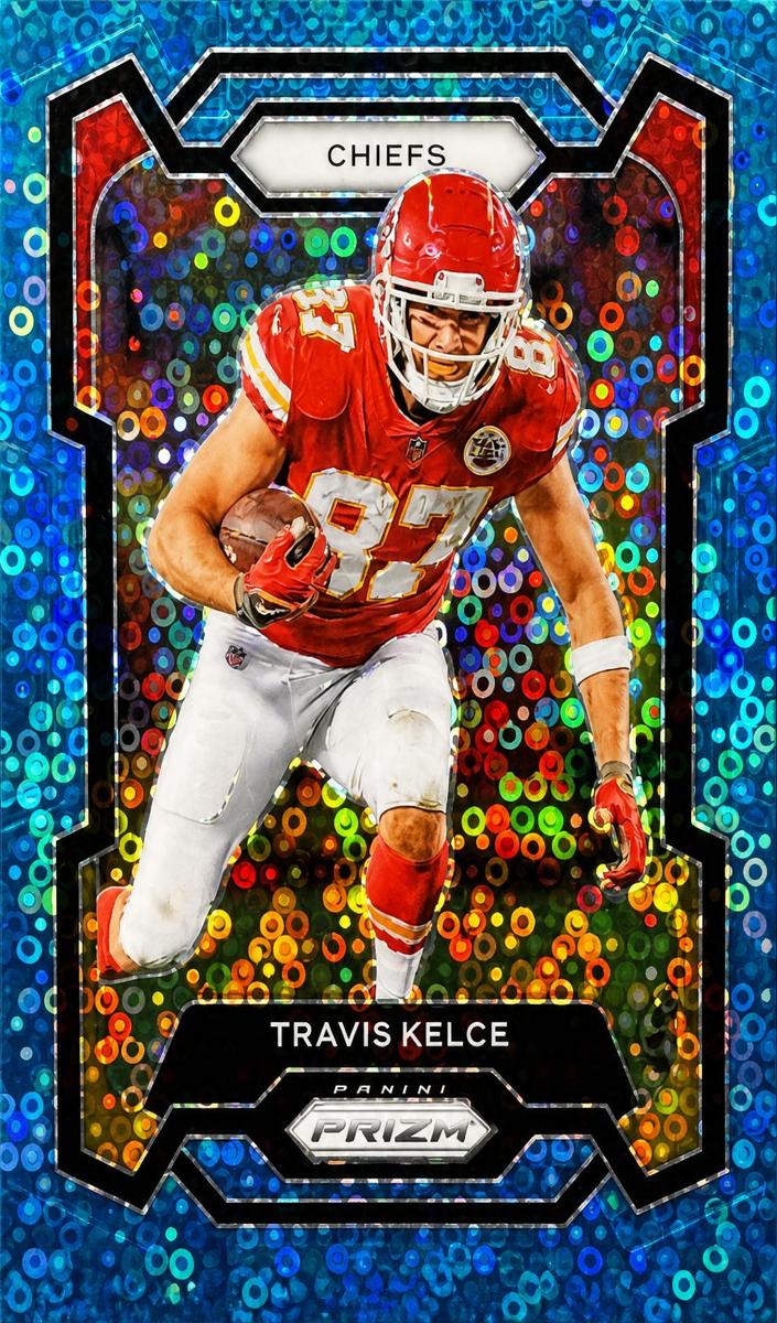 2023 Panini Prizm Football No Huddle Blue Travis Kelce #151 PSA 9