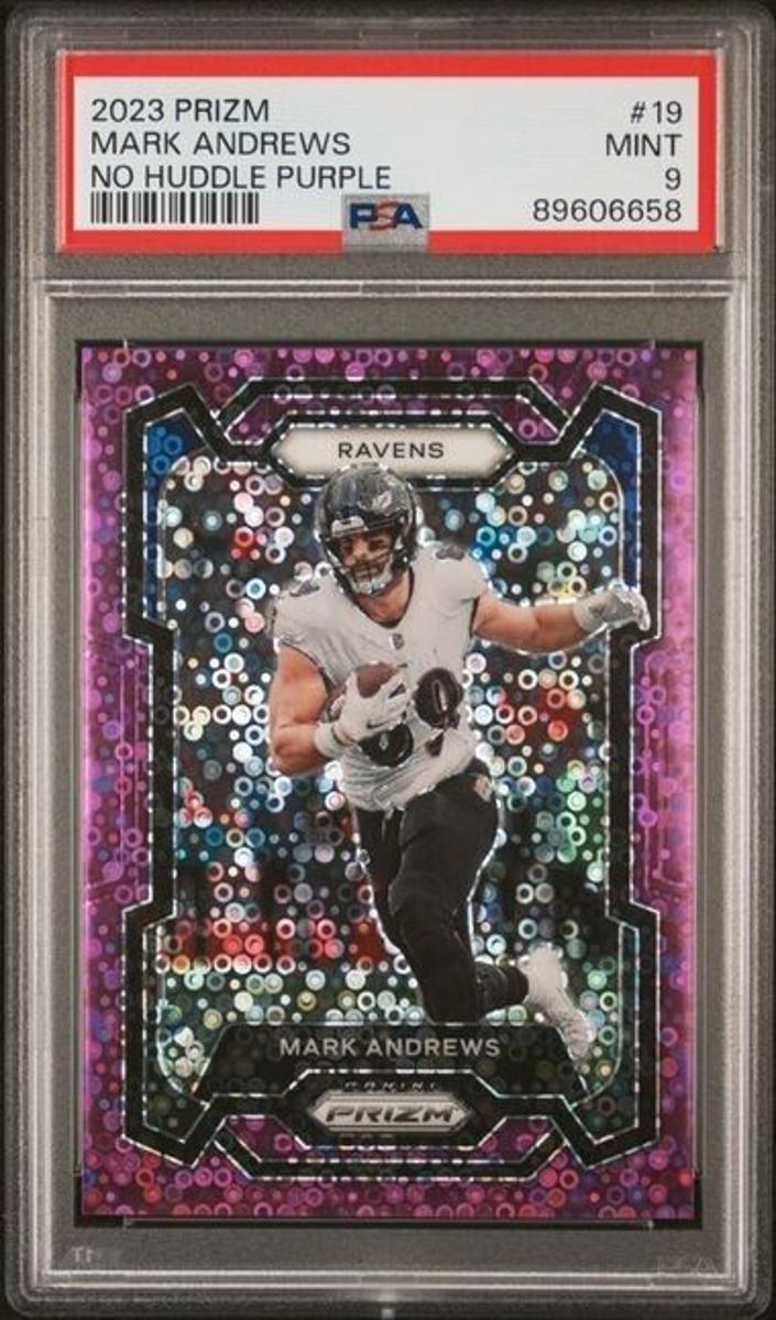 2023 Panini Prizm Football No Huddle Purple Mark Andrews #19