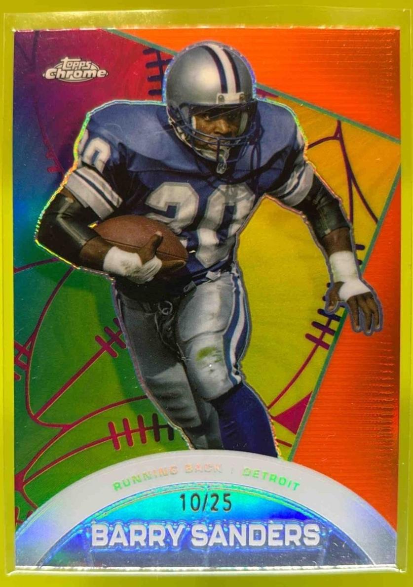 2023 Topps Composite Football Orange Refractor Barry Sanders #CAE-21 PSA 10