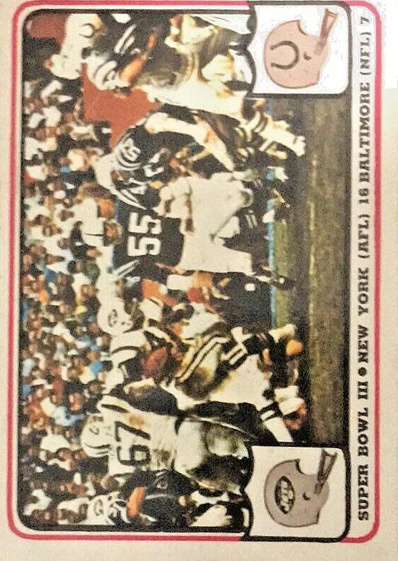 1976 Fleer Team Action Football Super Bowl III #59