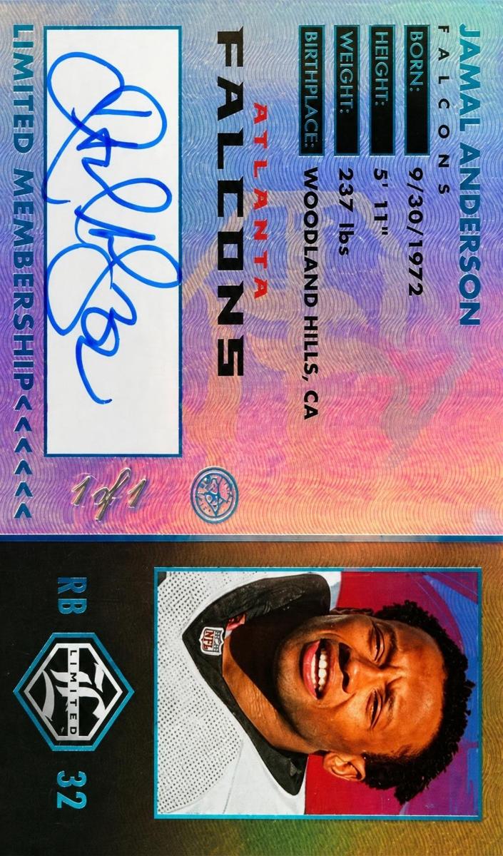 2023 Panini Limited Football Sapphire Spotlight Jamal Anderson #MEM-JAN