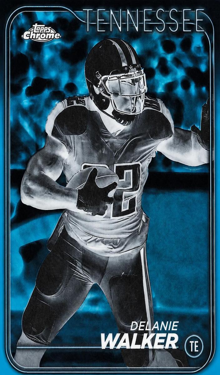 2024 Topps Chrome Football Negative Refractor Delanie Walker #193