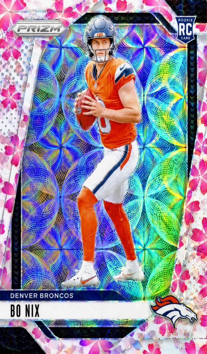2024 Panini Prizm Football Choice Cherry Blossom Bo Nix #309 PSA 8.5