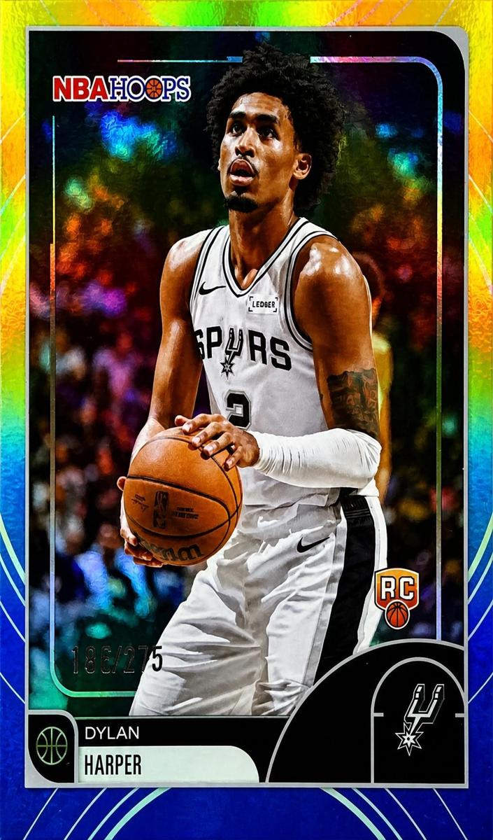 2025 Topps NBA Hoops Basketball Rainbow Blue & Yellow Dylan Harper #7