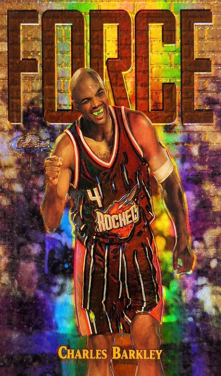 1997 Topps Finest Basketball Refractor Charles Barkley #156 PSA 8