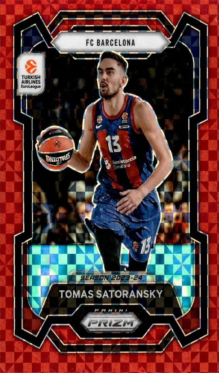 2023 Panini Prizm Turkish Airlines EuroLeague Basketball Red Power Tomas Satoransky #166