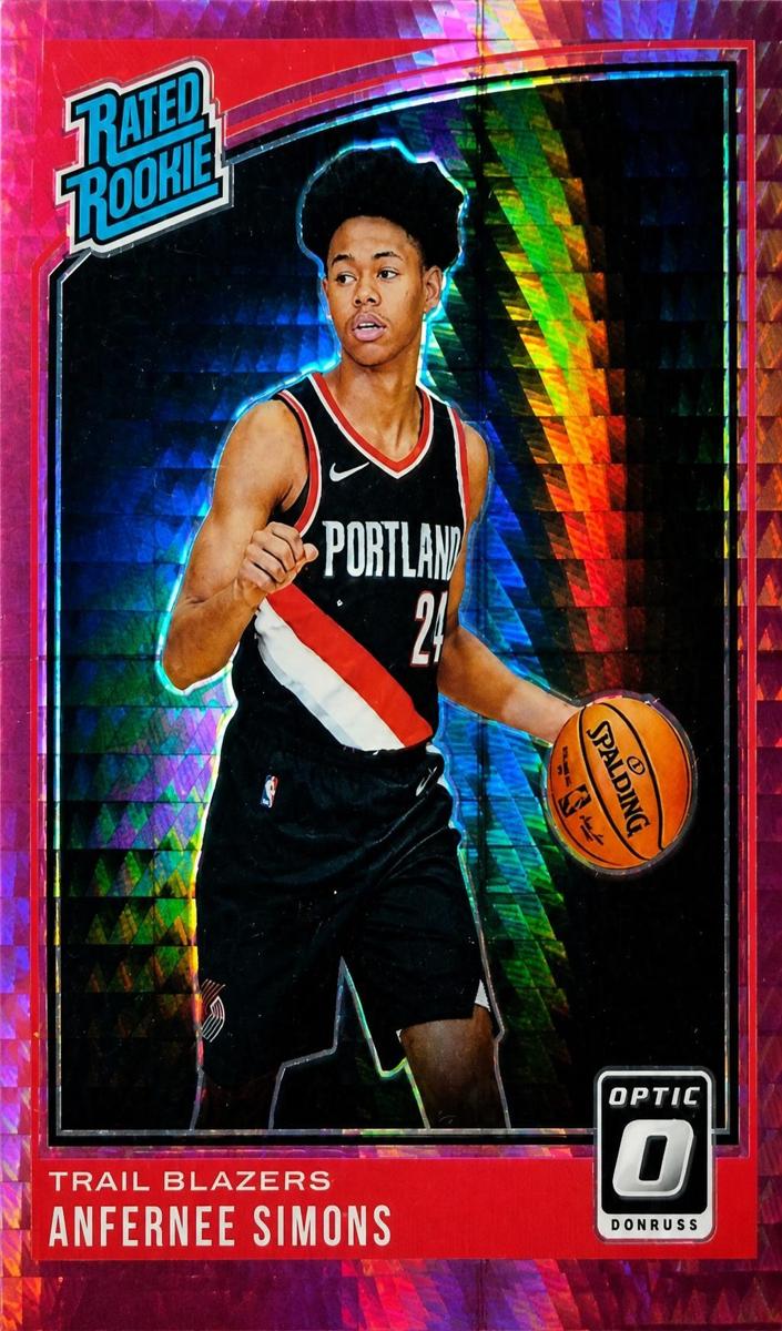 2018 Donruss Optic Basketball Hyper Pink Anfernee Simons #186 BGS 9