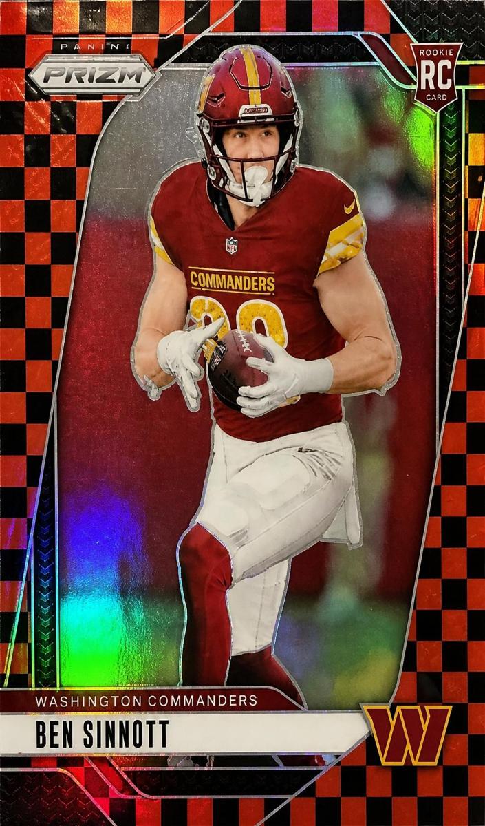 2024 Panini Prizm Football Black and Red Checker Ben Sinnott #307
