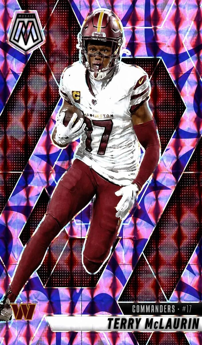 2025 Panini Mosaic Football Reactive Purple Terry McLaurin #182