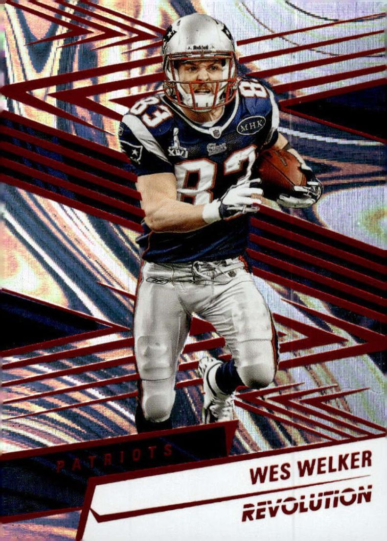 2025 Panini Revolution Football Red Swirl Wes Welker #118