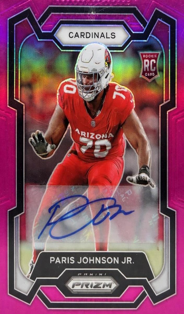 2023 Panini Prizm Football Pink Paris Johnson Jr. #304 PSA 10