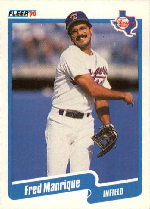 1990 Fleer Baseball Fred Manrique #306