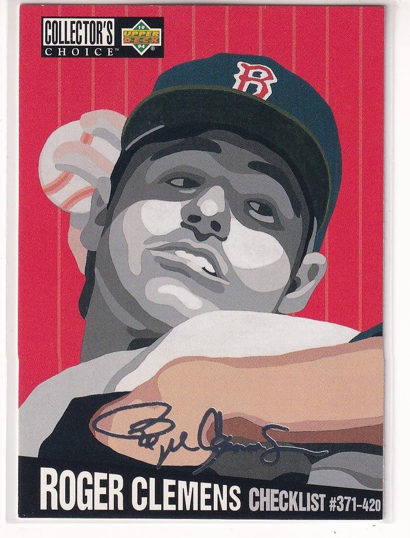 1994 Upper Deck Collector's Choice Baseball Silver Signature Roger Clemens #322