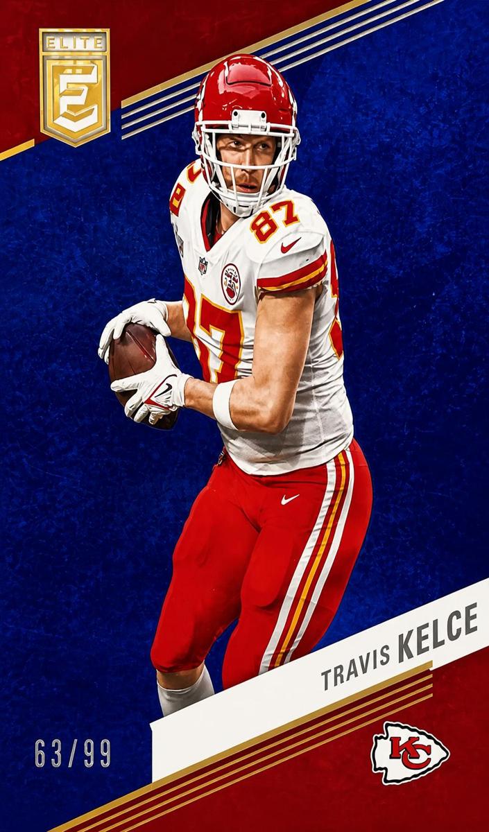 2023 Donruss Elite Football Blue Travis Kelce #96