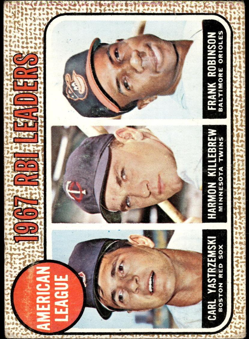 1968 Topps Baseball A.L. RBI Leaders #4