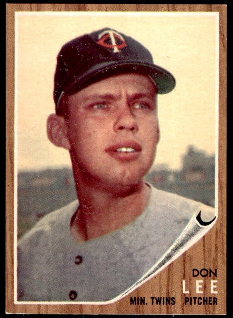 1962 Topps Baseball Green Tint Don Lee #166 PSA 8