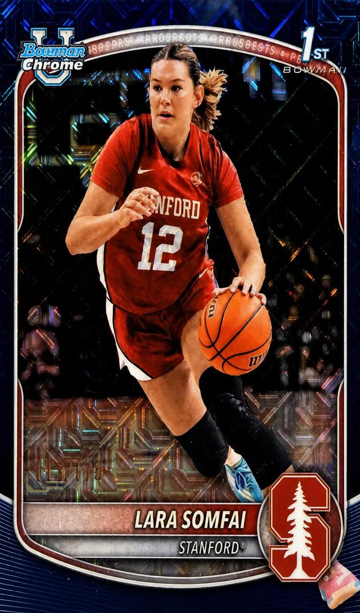 2025 Bowman Mega Box Basketball Navy Mojo Refractor Lara Somfai #BCP-44