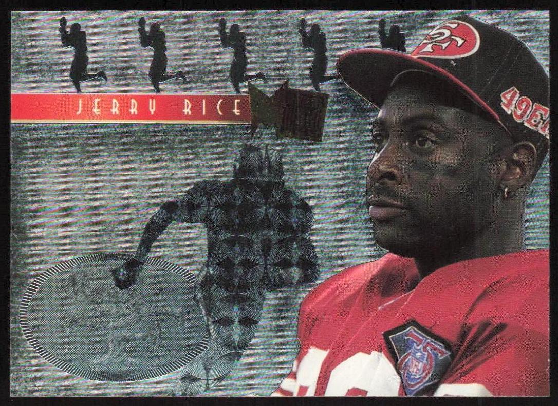 1995 Fleer Metal Football Jerry Rice #6 PSA 8