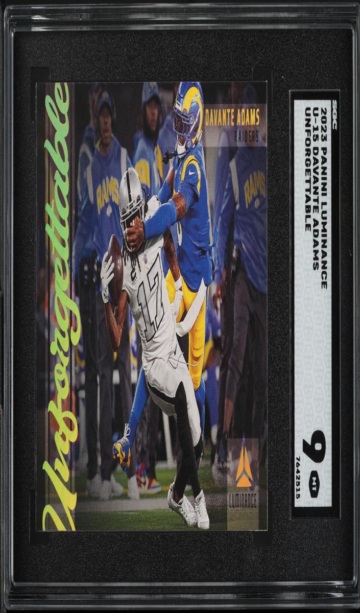 2023 Panini Luminance Football Davante Adams #U-15 SGC 8.5
