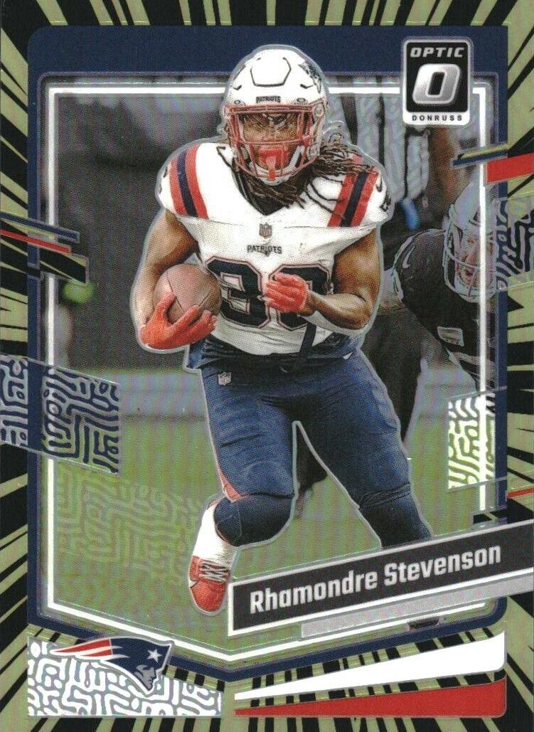 2023 Donruss Optic Football Electricity Rhamondre Stevenson #131 PSA 10