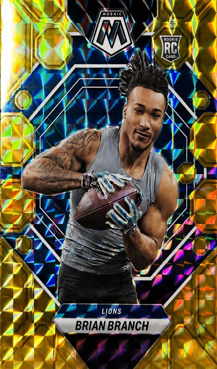 2023 Panini Mosaic Football Reactive Yellow Brian Branch #287
