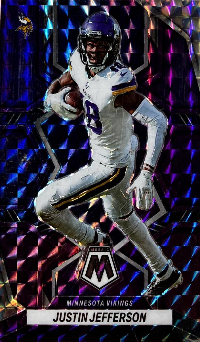 2022 Panini Mosaic Football Purple Justin Jefferson #129