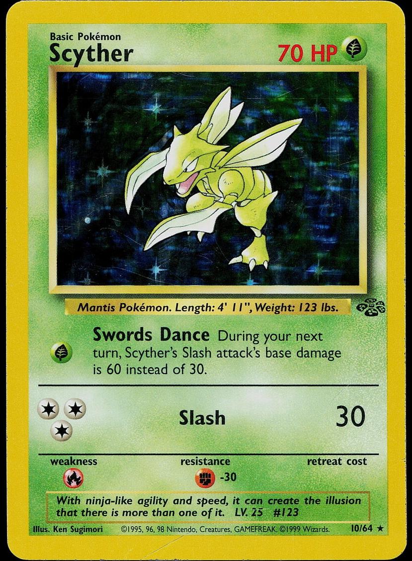 1999 Pokemon Jungle Scyther #10