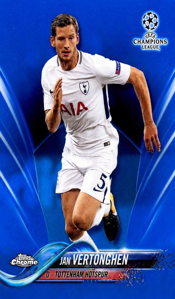 2017 Topps Chrome UEFA Champions League Soccer Blue Jan Vertonghen #79