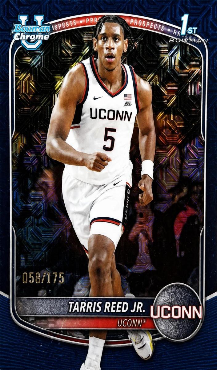 2025 Bowman Mega Box Basketball Navy Mojo Refractor Tarris Reed Jr. #BCP-42