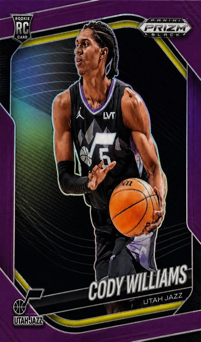 2024 Panini Prizm Black Basketball Purple Cody Williams #172