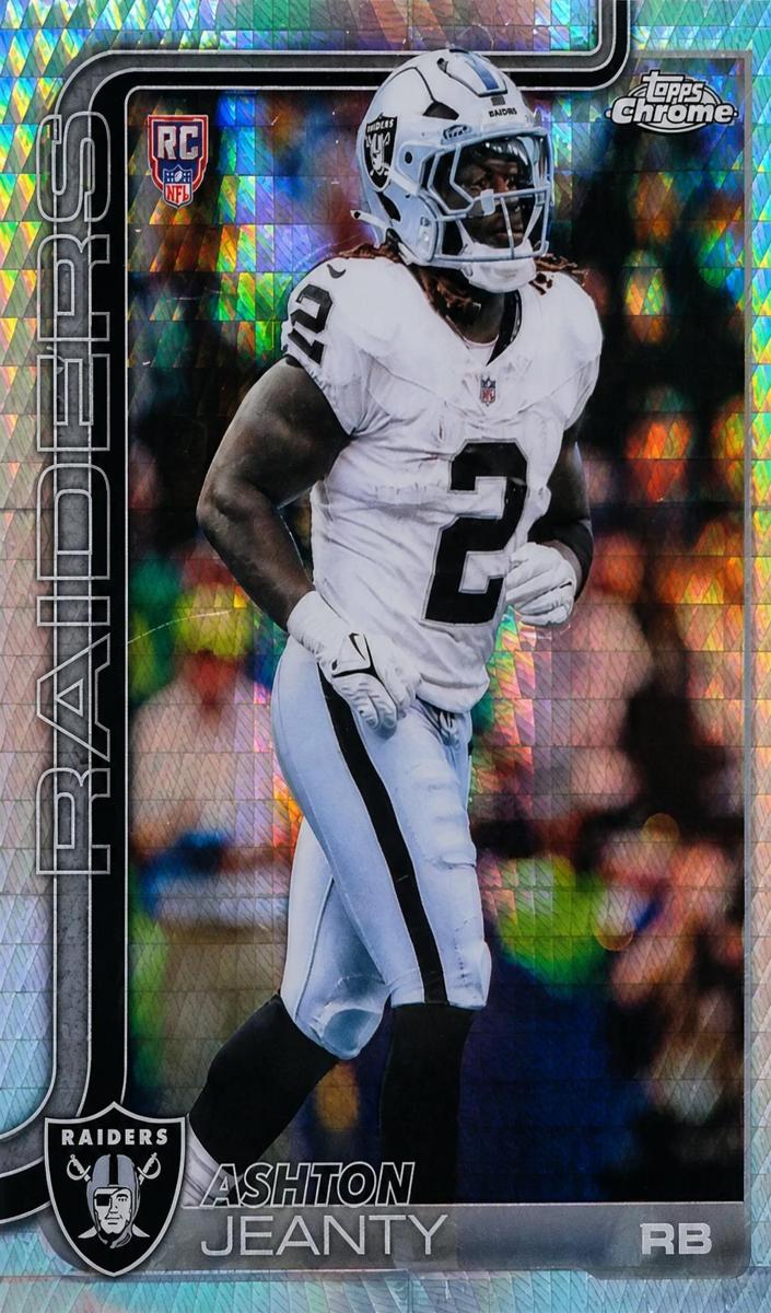 2025 Topps Chrome Football Prism Refractor Ashton Jeanty #322 PSA 10