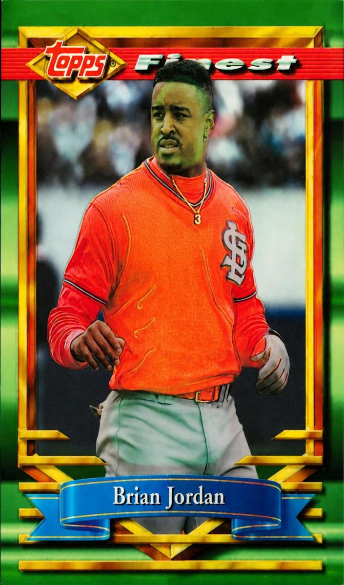 1994 Topps Finest Baseball Refractor Brian Jordan #360